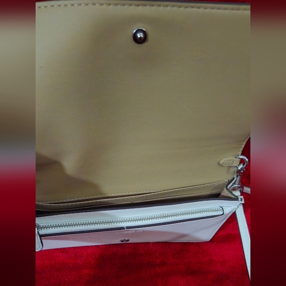 Coach Cream Foldover Signature Crossbody Bag - Picture 7 of 10